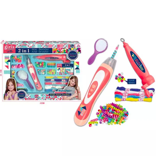 KIT DE FABRICATION TRESSAGE DE PERLES POUR FILLES