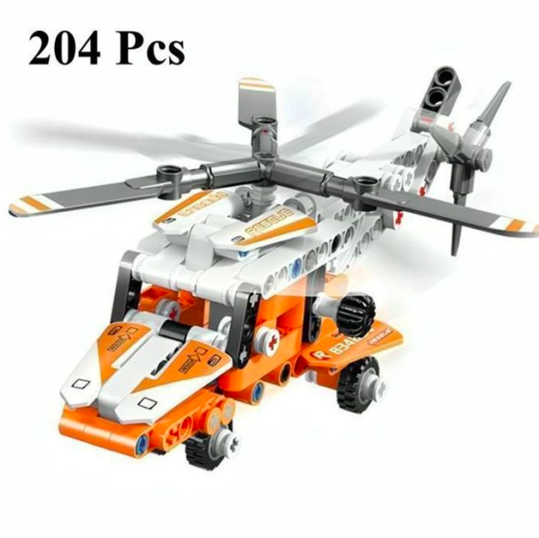 Blocs de construction HELICOPTERE DE SAUVETAGE Puzzle mécanique 204 Pcs